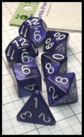 Dice : Dice - Dice Sets - Role 4 Initiative Marble Purple with White Numerals - Dark Ages